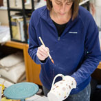 Mia Sarosi at work in her studio 2016